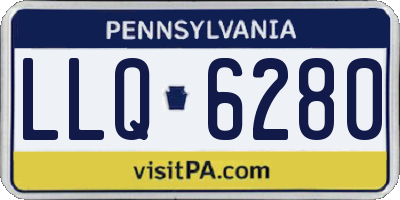PA license plate LLQ6280