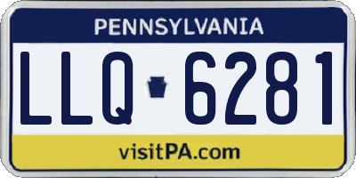 PA license plate LLQ6281