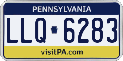 PA license plate LLQ6283