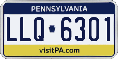 PA license plate LLQ6301