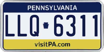 PA license plate LLQ6311