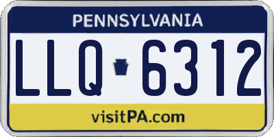 PA license plate LLQ6312