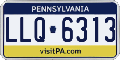 PA license plate LLQ6313