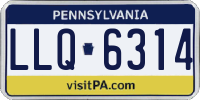 PA license plate LLQ6314