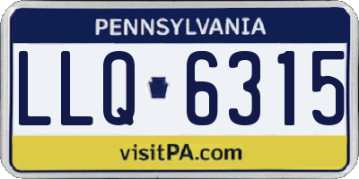 PA license plate LLQ6315