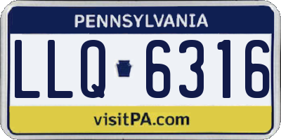 PA license plate LLQ6316