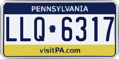 PA license plate LLQ6317