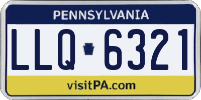 PA license plate LLQ6321