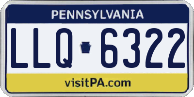 PA license plate LLQ6322