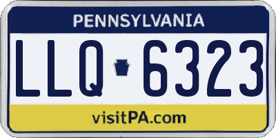 PA license plate LLQ6323