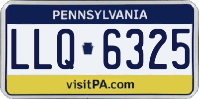 PA license plate LLQ6325