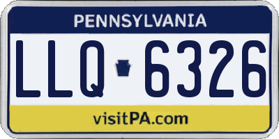 PA license plate LLQ6326