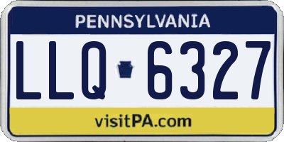 PA license plate LLQ6327