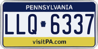 PA license plate LLQ6337