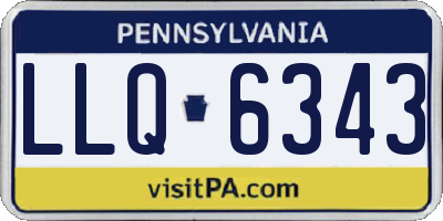 PA license plate LLQ6343