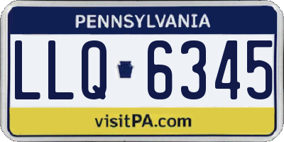 PA license plate LLQ6345