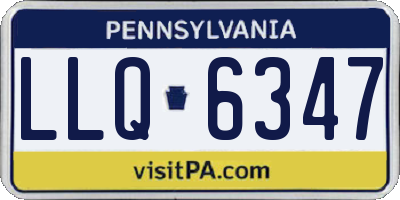 PA license plate LLQ6347