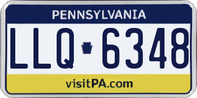PA license plate LLQ6348