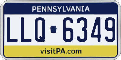 PA license plate LLQ6349