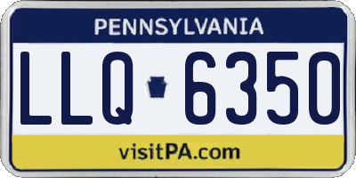 PA license plate LLQ6350