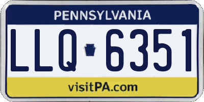PA license plate LLQ6351