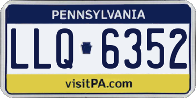 PA license plate LLQ6352