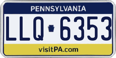 PA license plate LLQ6353