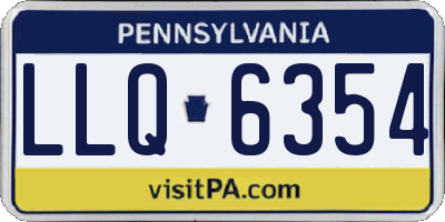 PA license plate LLQ6354