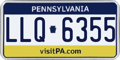PA license plate LLQ6355
