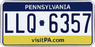 PA license plate LLQ6357