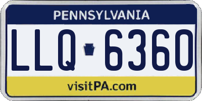 PA license plate LLQ6360
