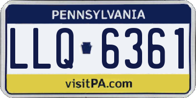 PA license plate LLQ6361