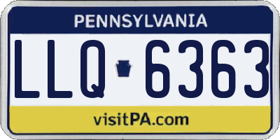 PA license plate LLQ6363