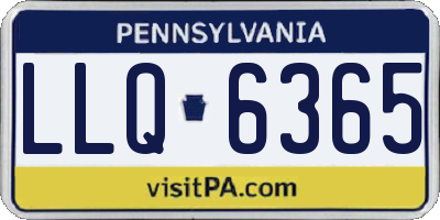 PA license plate LLQ6365