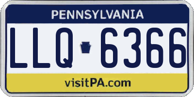 PA license plate LLQ6366