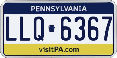 PA license plate LLQ6367