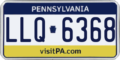 PA license plate LLQ6368