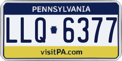 PA license plate LLQ6377