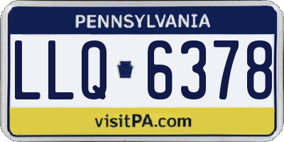 PA license plate LLQ6378