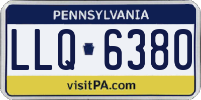 PA license plate LLQ6380