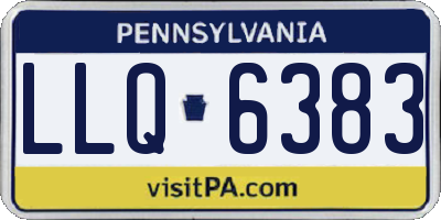 PA license plate LLQ6383