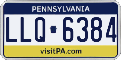 PA license plate LLQ6384