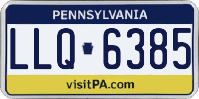 PA license plate LLQ6385