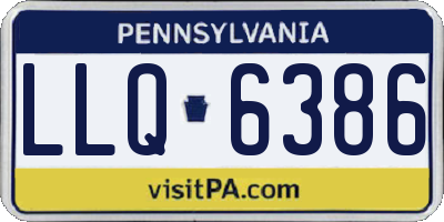 PA license plate LLQ6386