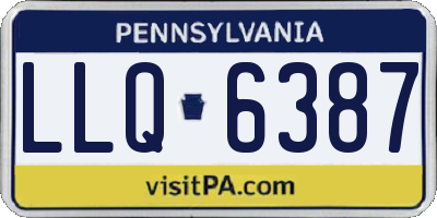 PA license plate LLQ6387