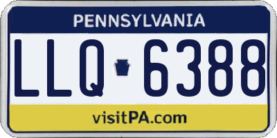 PA license plate LLQ6388