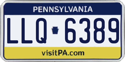 PA license plate LLQ6389