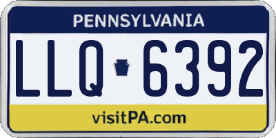 PA license plate LLQ6392