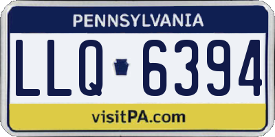 PA license plate LLQ6394