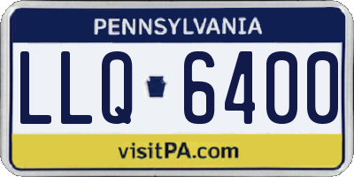 PA license plate LLQ6400